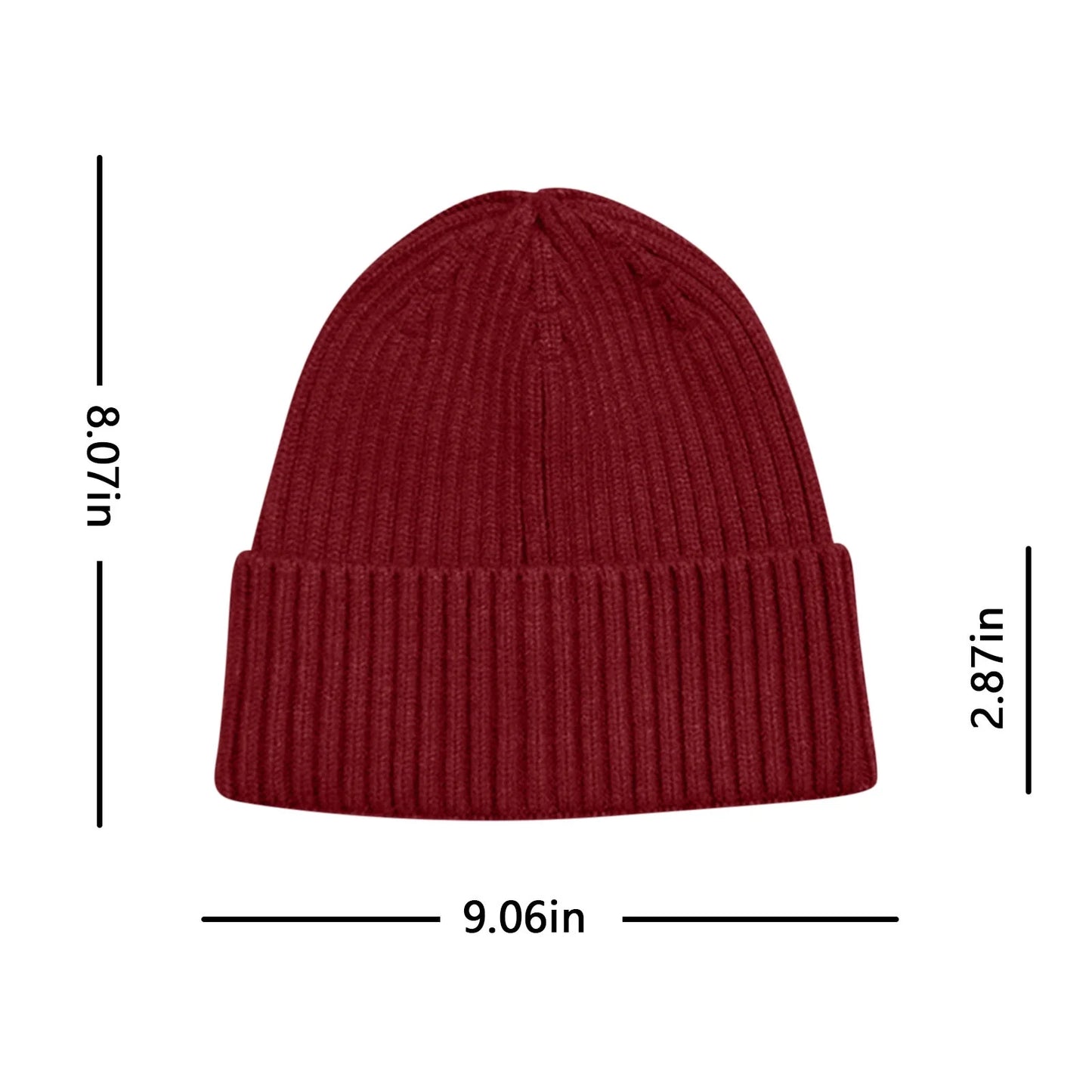 Beanie for Men Women Slouchy Warm Thicked Thermal Hats Winter Soft Cuffed Ribbed Knit Plain Beanie Caps