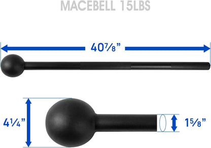 Steel Mace Bell for Comprehensive Strength Training - Enhancing Full Body, Muscle, Shoulder, Grip, and Forearm Workouts, Available in 5 to 30 LB Options for Both Men and Women