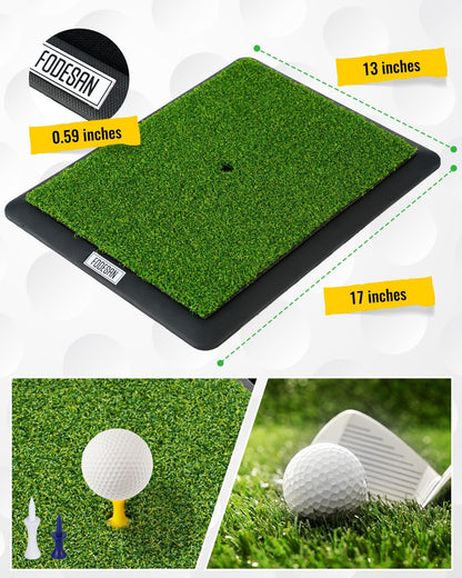 Professional Golf Hitting Mat with Swing Path Feedback and Impact Detection for Indoor and Outdoor Training – Ideal Golf Swing Trainer for All Skill Levels