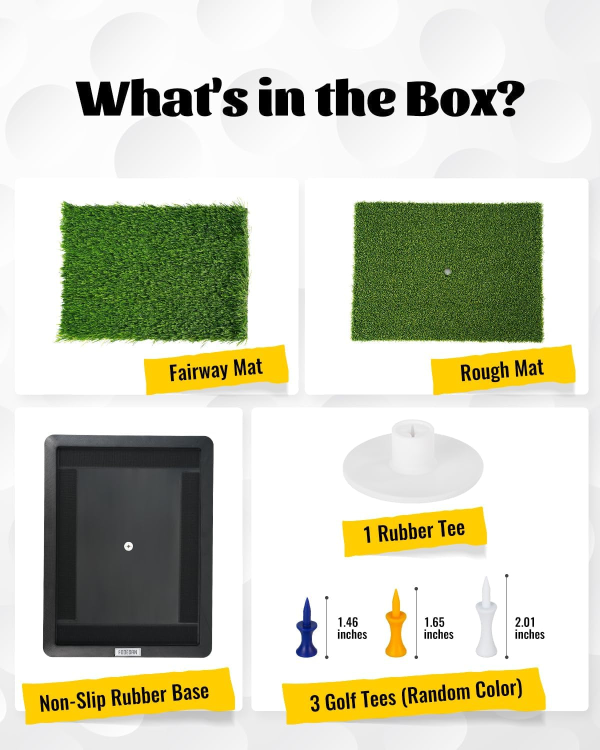 Professional Golf Hitting Mat with Swing Path Feedback and Impact Detection for Indoor and Outdoor Training – Ideal Golf Swing Trainer for All Skill Levels