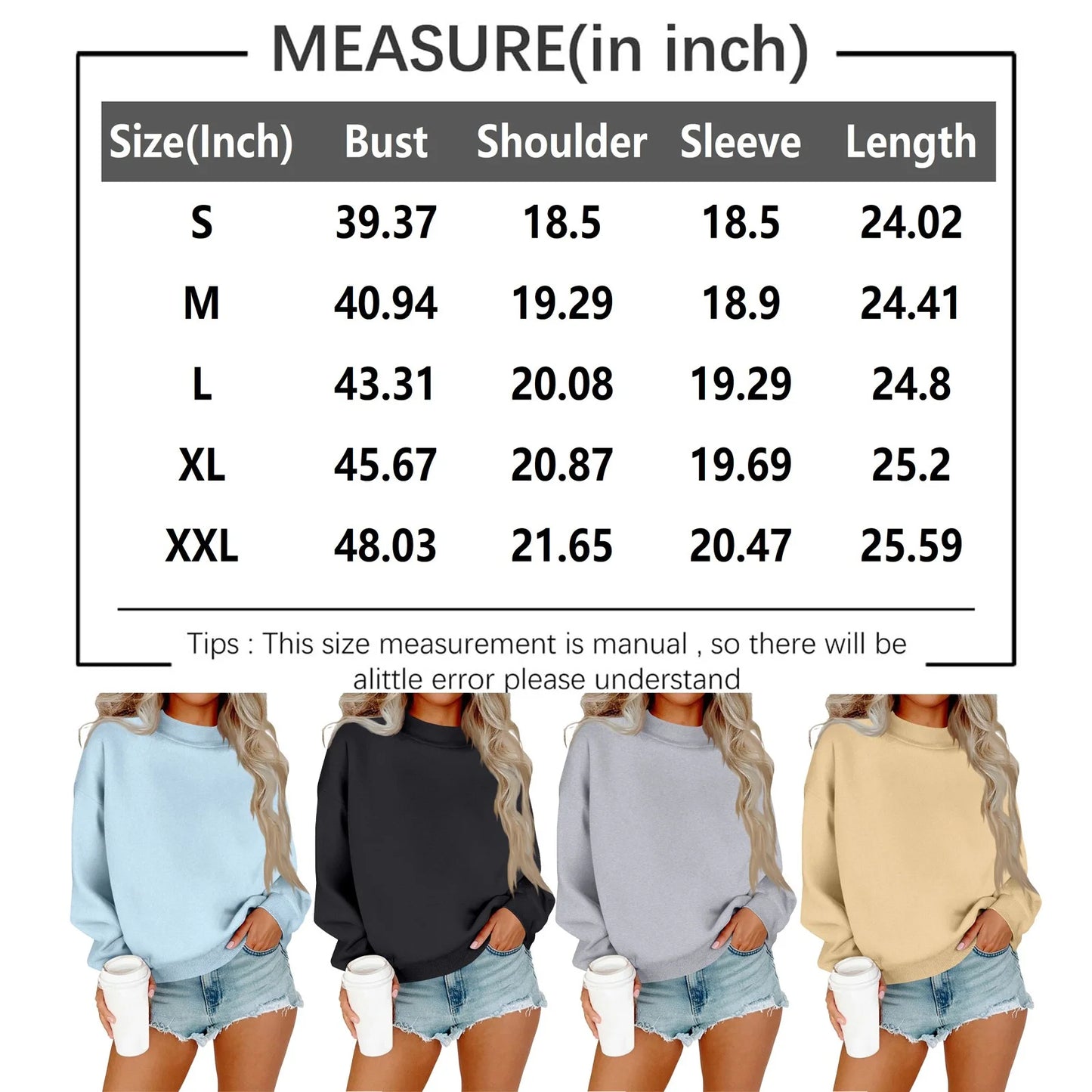 Womens Sweatshirts Oversized Crewneck Pullover Hoodies Trendy Cute Long Sleeve Drop Shoulder Solid Color Sweater Tops Purple S